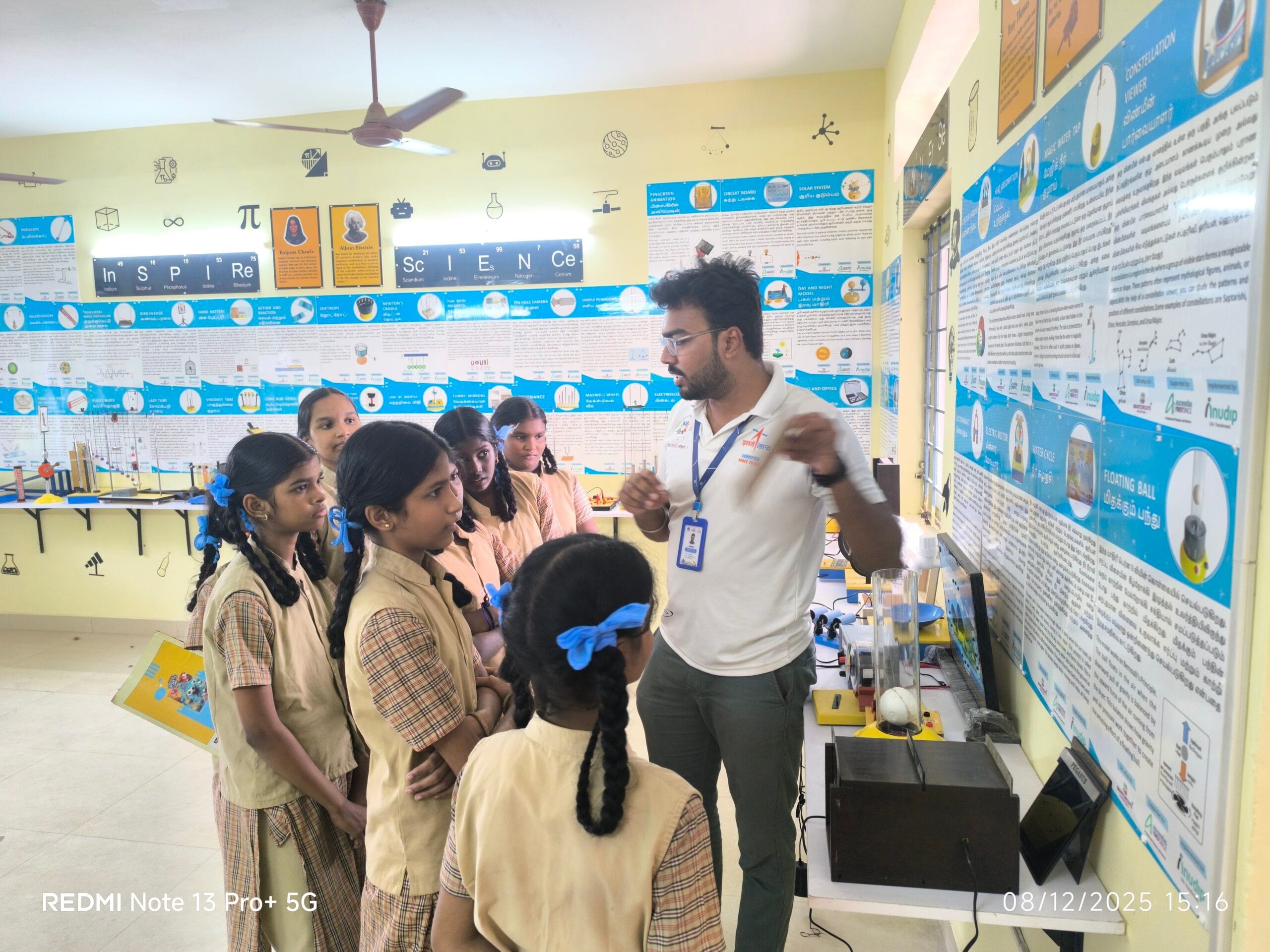 Students in a government school STEM laboratory