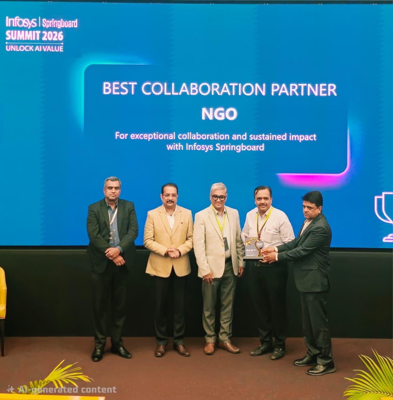 Best Collaboration Partner-NGO at Infosys Springboard Summit